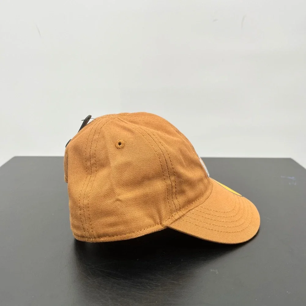 Carhartt Canvas Hat Infant One Size Brown NWT Logo Patch Elastic Back AH8900